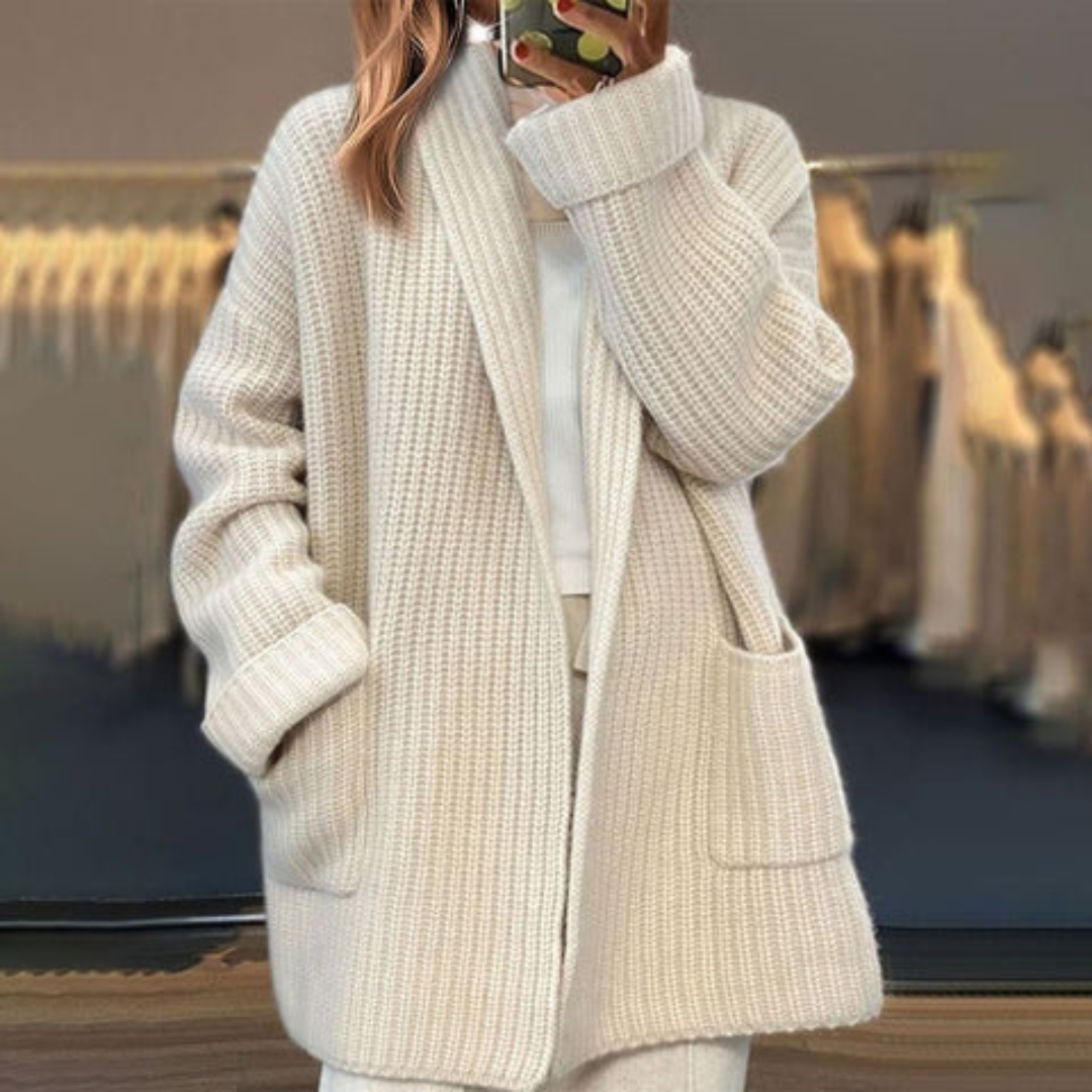 Elena - Open-Front Knit Cardigan