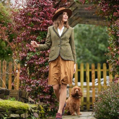 Women's Moss Green Tweed Jacket – Classic Tailored Fit – view 5