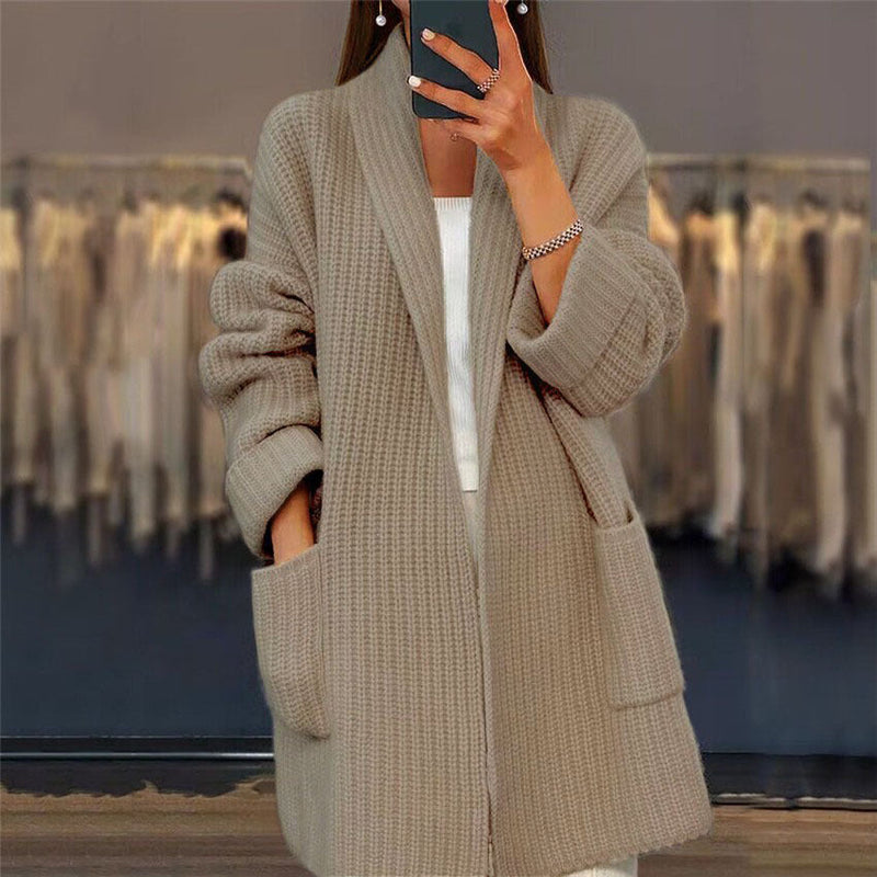 Elena - Open-Front Knit Cardigan