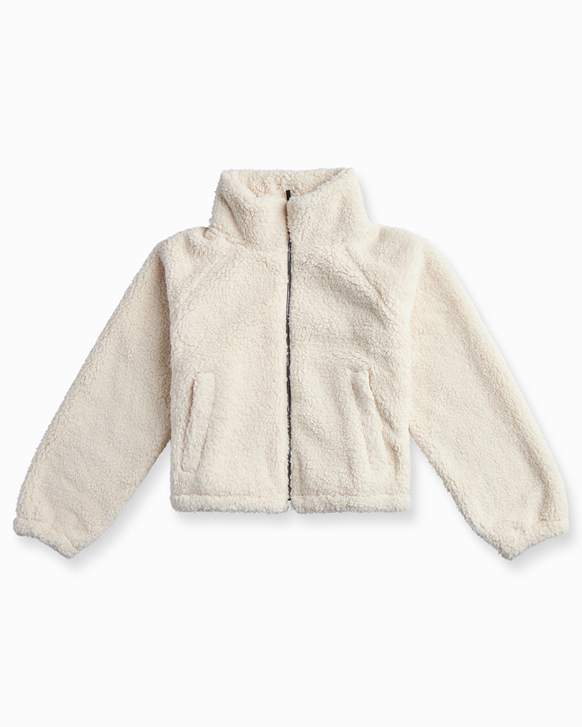 Women's Hi-Pile Fleece Jacket – Plush Teddy Style with Tall Collar – view 15
