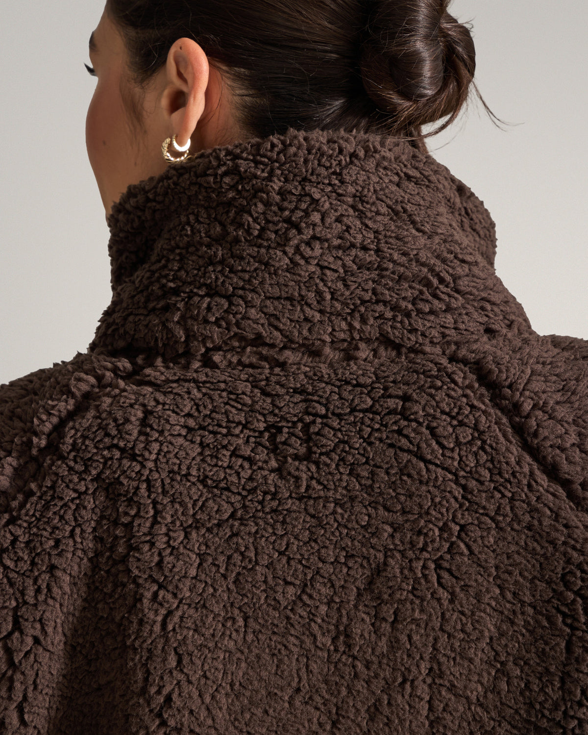Women's Hi-Pile Fleece Jacket – Plush Teddy Style with Tall Collar – view 20