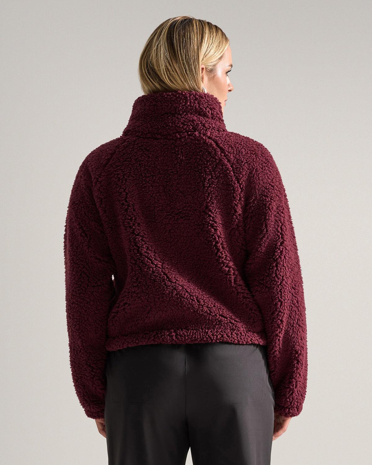 Women's Hi-Pile Fleece Jacket – Plush Teddy Style with Tall Collar – view 27