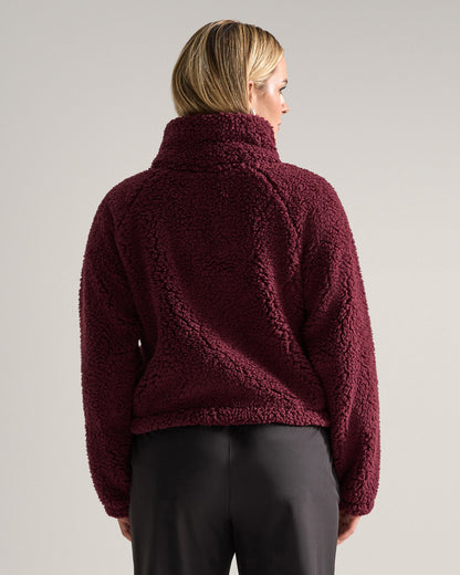 Women's Hi-Pile Fleece Jacket – Plush Teddy Style with Tall Collar – view 27