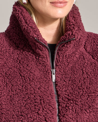Women's Hi-Pile Fleece Jacket – Plush Teddy Style with Tall Collar – view 28