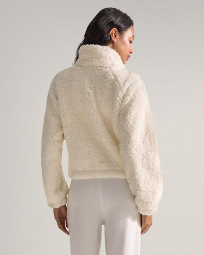 Women's Hi-Pile Fleece Jacket – Plush Teddy Style with Tall Collar – view 33