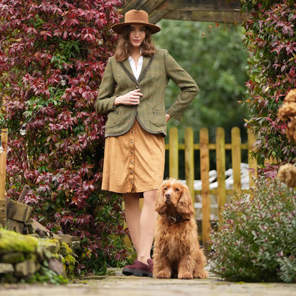 Women's Moss Green Tweed Jacket – Classic Tailored Fit – view 6