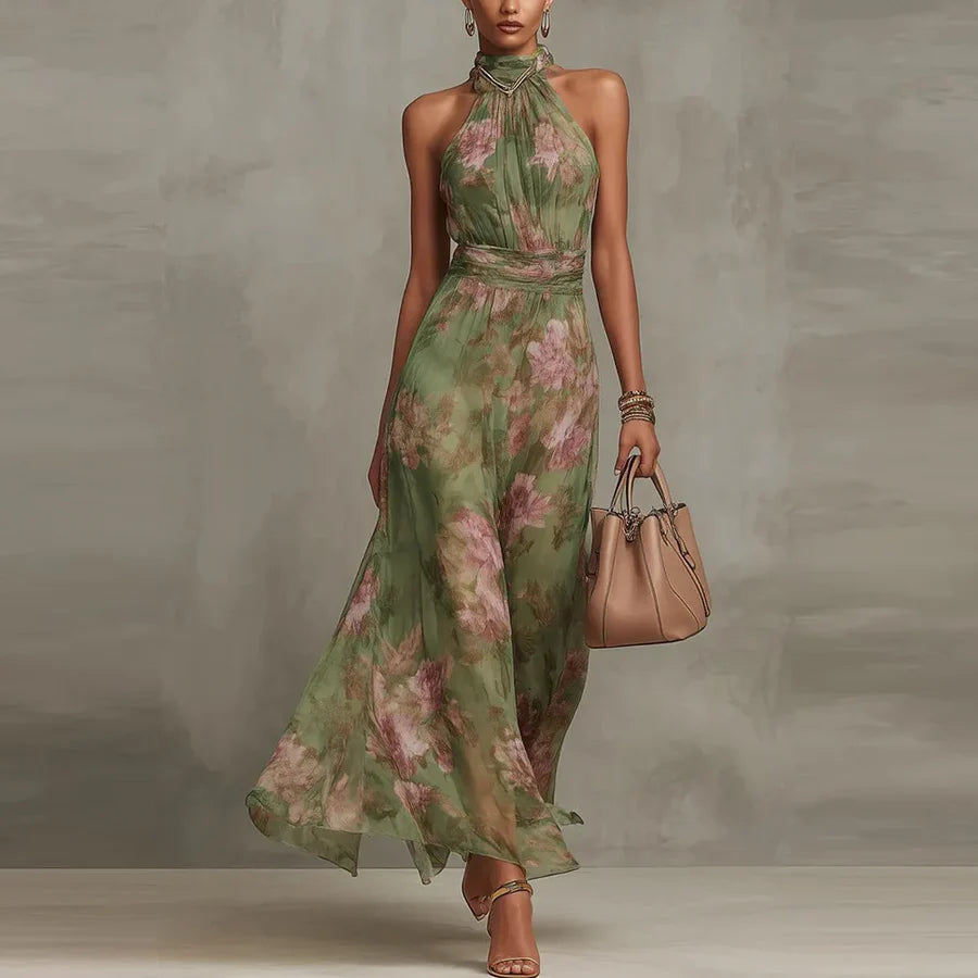 Heather Floral Maxi Wedding Guest Dress