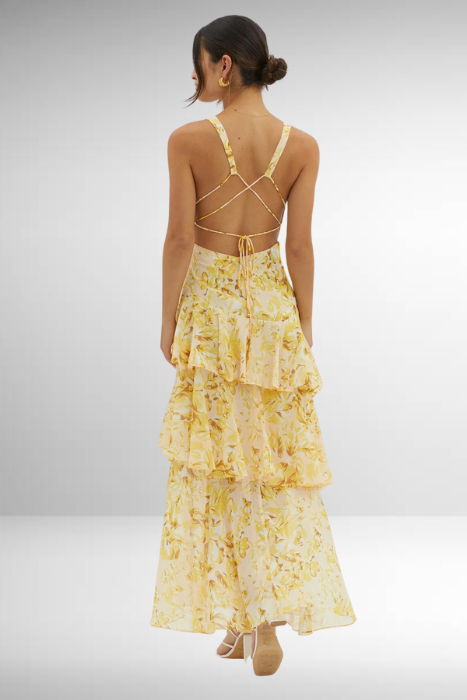 Isabella | Women's Chic Maxi Wedding Guest Dress with Slit