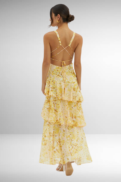 Isabella | Women's Chic Maxi Wedding Guest Dress with Slit