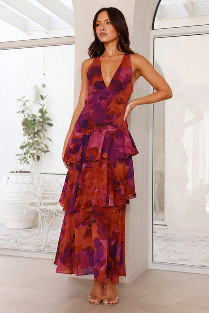 Isabella | Women's Chic Maxi Wedding Guest Dress with Slit