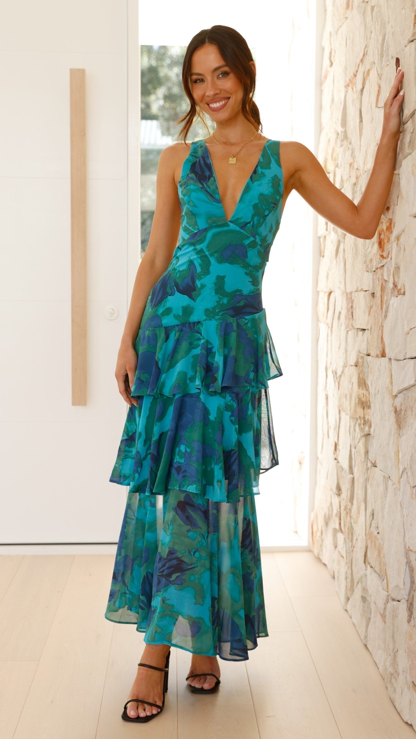 Isabella | Women's Chic Maxi Wedding Guest Dress with Slit