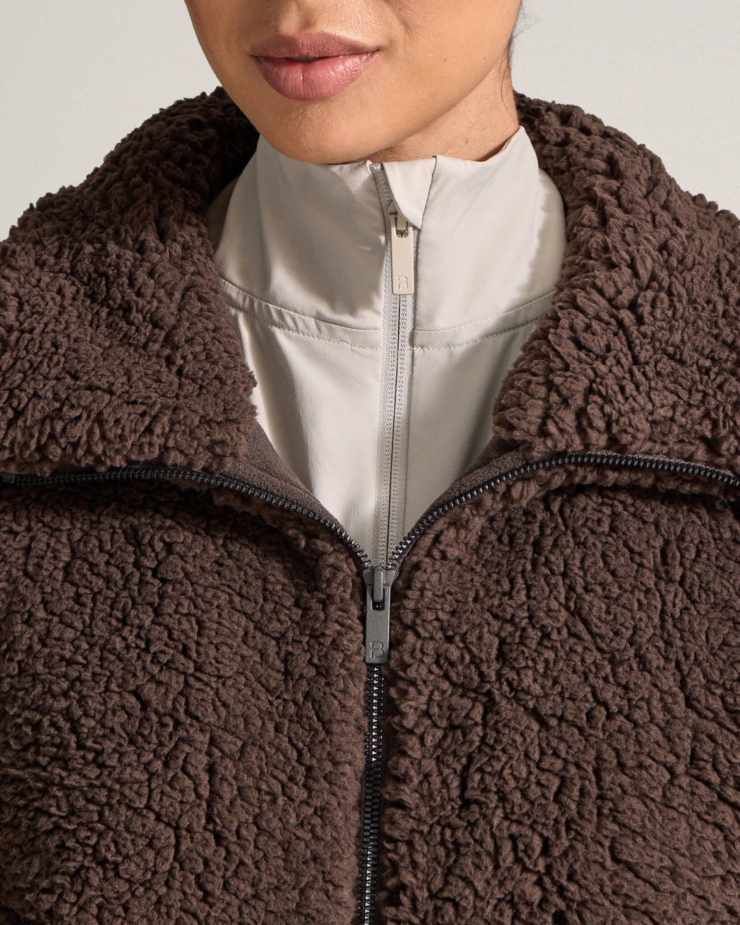 Women's Hi-Pile Fleece Jacket – Plush Teddy Style with Tall Collar – view 19