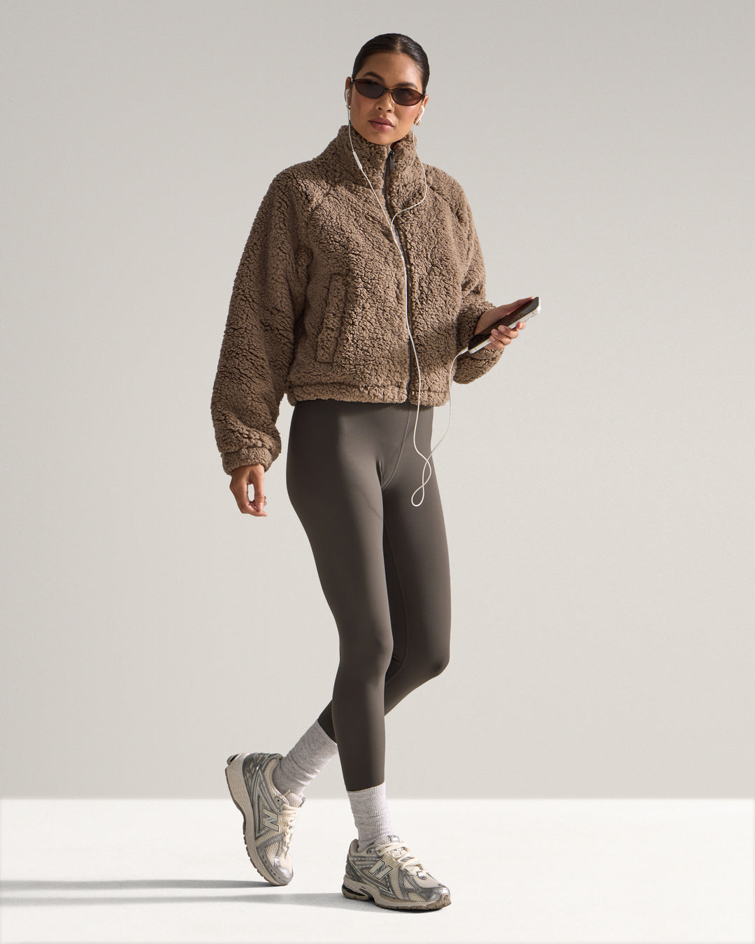 Women's Hi-Pile Fleece Jacket – Plush Teddy Style with Tall Collar – view 2