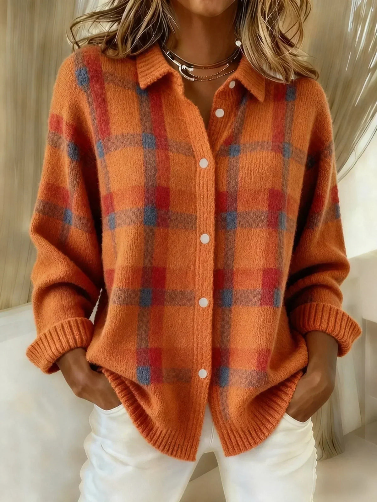 Zoey - Cloud-Soft Plaid Button-Up