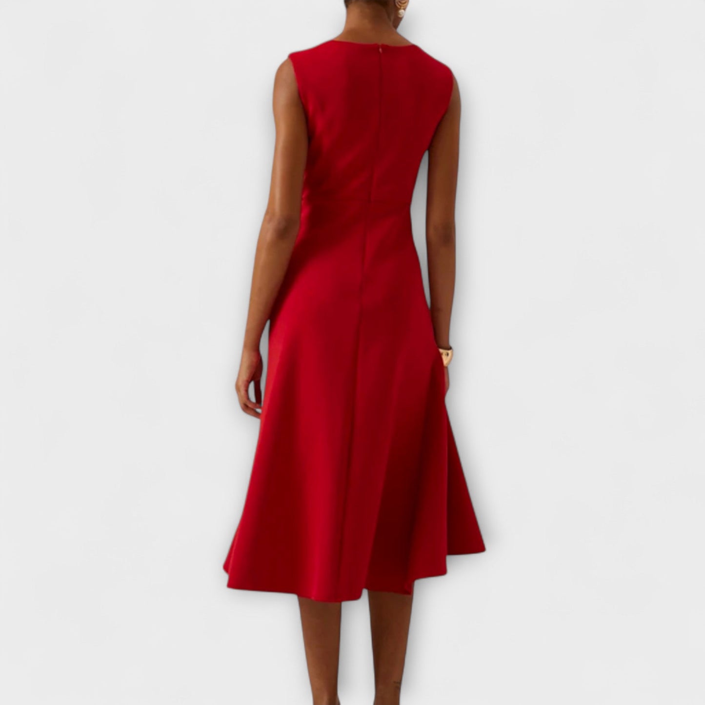 Cora | Women’s Stylish Midi Wedding Guest Dress with Flared Hem