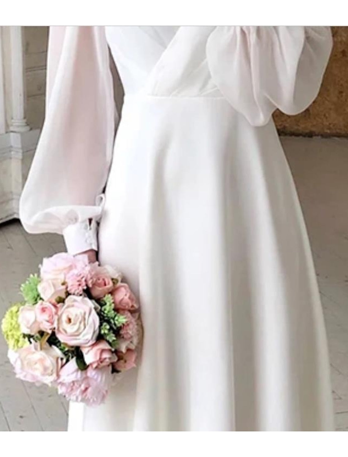 Claire | Women's Stylish Midi Wedding Guest Dress with V-Neckline