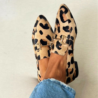 Abigail - Luxe Leopard Print Flats