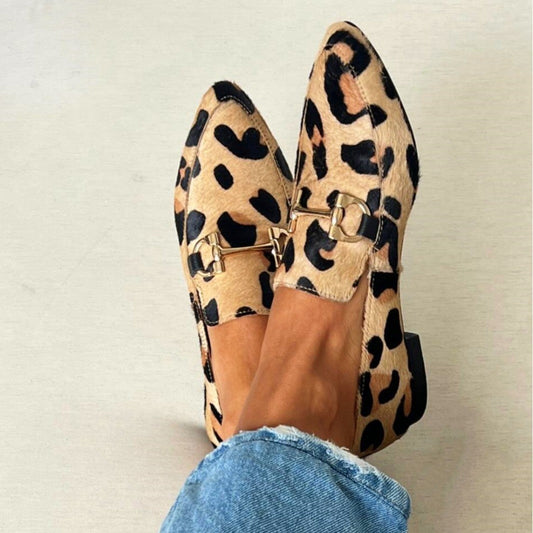 Abigail - Luxe Leopard Print Flats