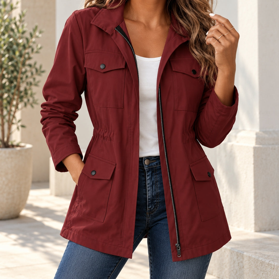 Women's Utility Jacket – Full Zip with Flap Pockets, Classic Collar in 6 Colors – view 5