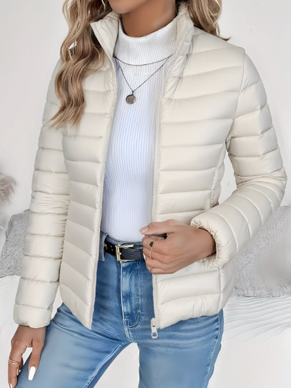Women's Lightweight Quilted Jacket – Stand Collar Spring Jacket in 6 Colors – view 5