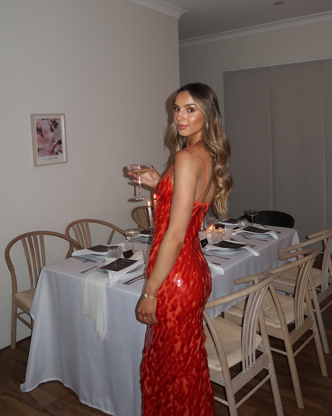 Lindsey | Women's Elegant Wedding Guest Dress with Sequin Detail