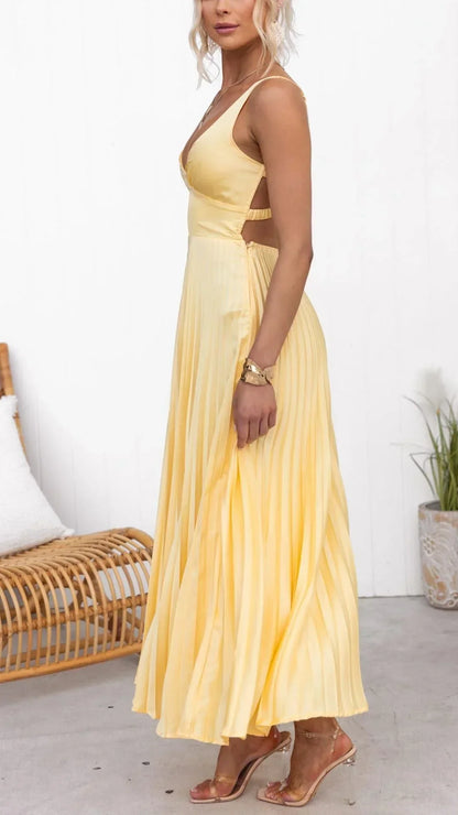 Chloe | Women's Timeless Maxi Wedding Guest Dress with V-Neck