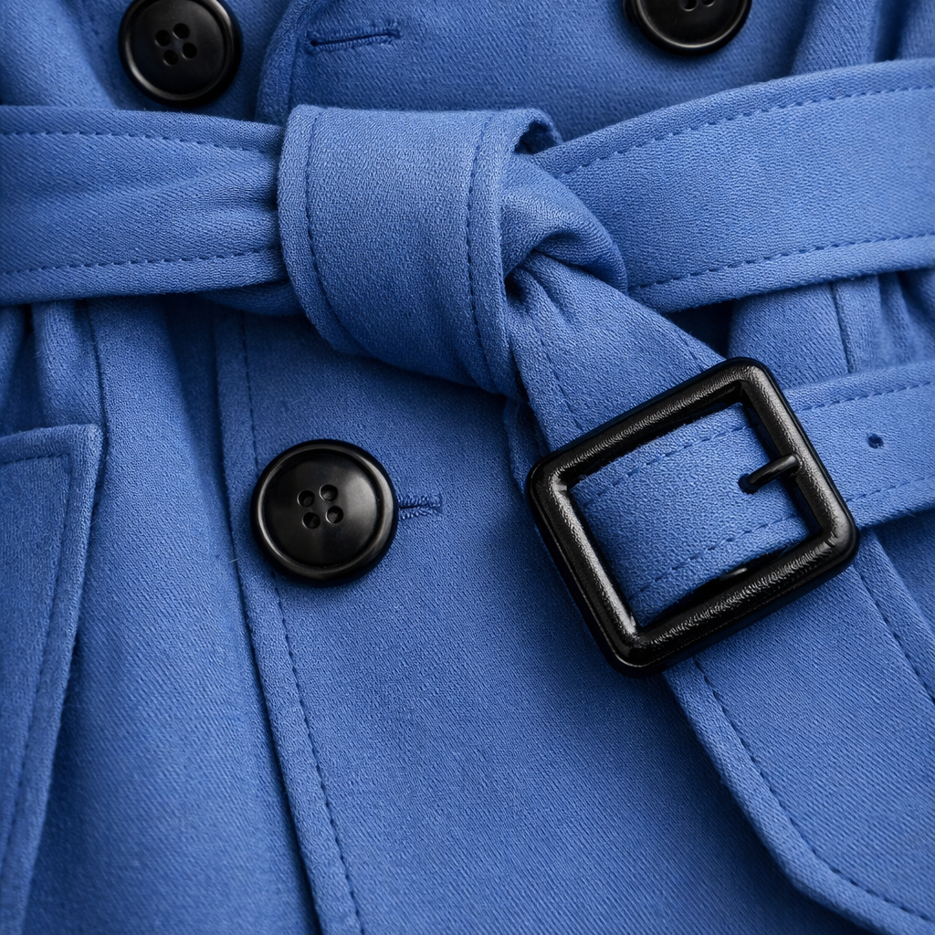 Women's Belted Trench Coat – Tailored Long Fit Cotton Blend – view 5