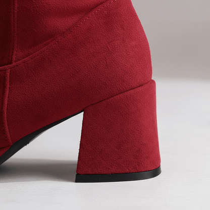 Women's Knee-High Microsuede Boots – Slouchy Shaft with Adjustable Buckle – view 5