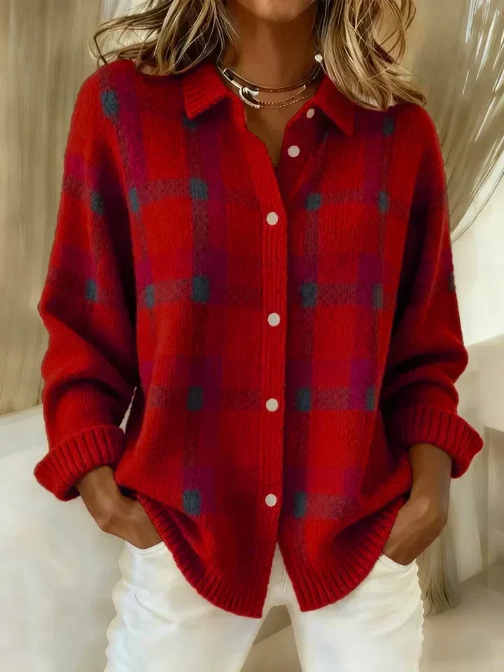 Zoey - Cloud-Soft Plaid Button-Up