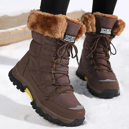 Women's Waterproof Snow Ankle Boots – Lace-Up, Quilted Shaft, Faux Fur Lining – view 3