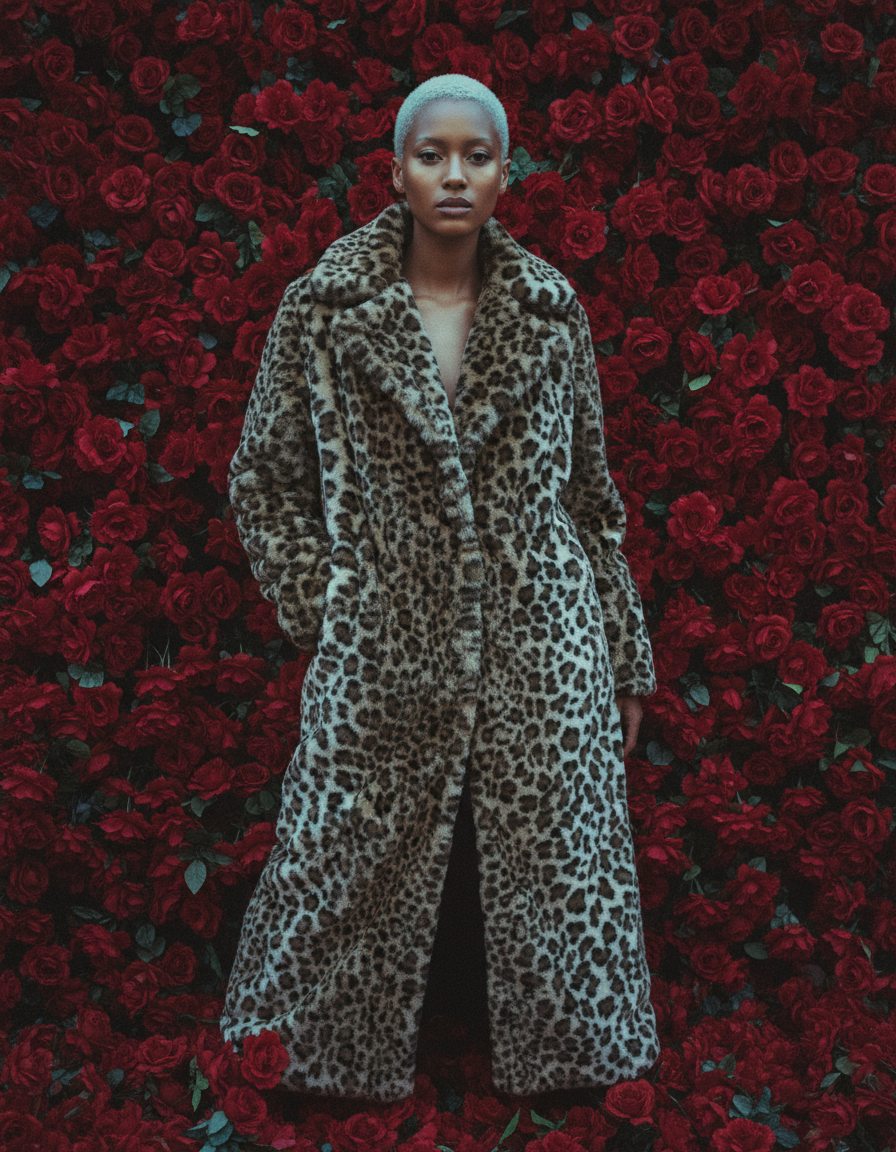 Cocoa Leopard Faux-Fur Coat – Full-Length Leopard Print Winter Coat – view 9