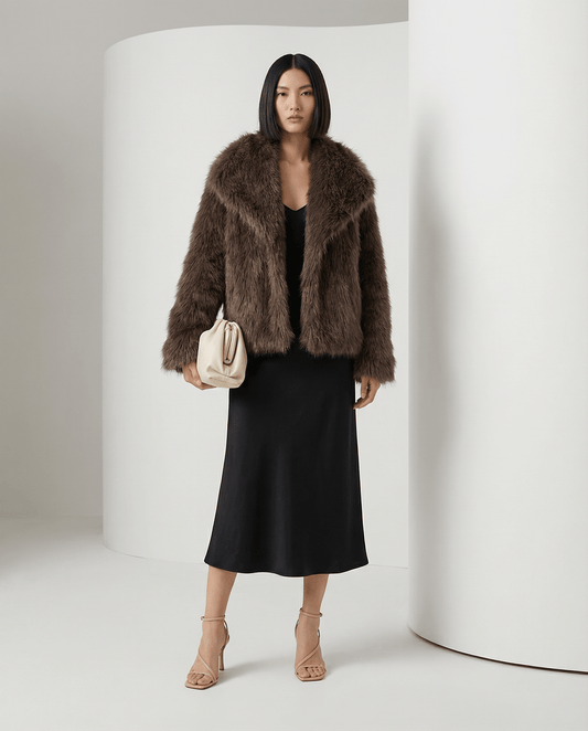 Plush Faux-Fur Jacket – Soft Cropped Coat in 10 Colors
