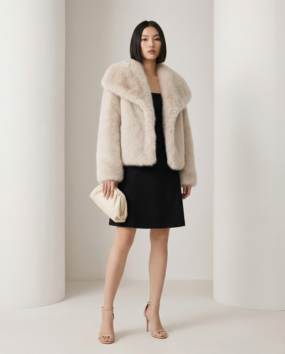 Plush Faux-Fur Jacket – Soft Cropped Coat in 10 Colors – view 16