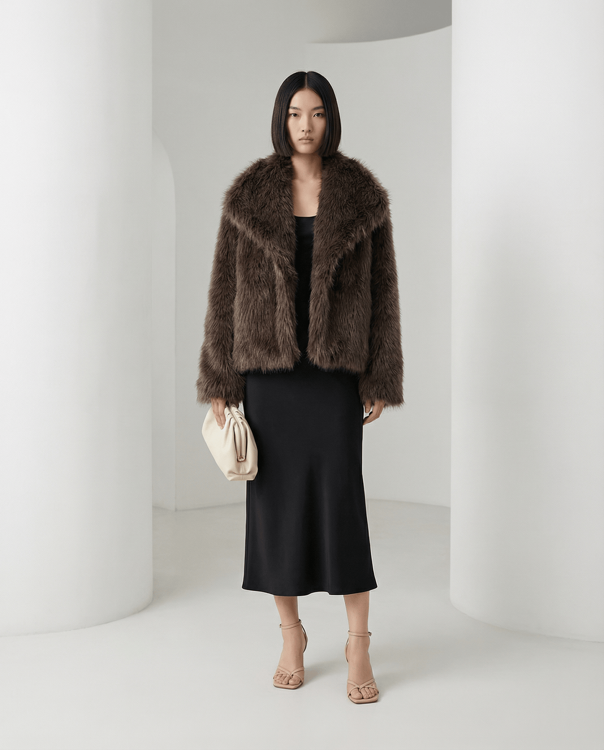 Plush Faux-Fur Jacket – Soft Cropped Coat in 10 Colors – view 2