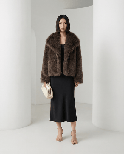 Plush Faux-Fur Jacket – Soft Cropped Coat in 10 Colors – view 2