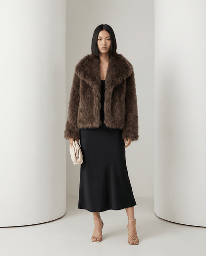 Plush Faux-Fur Jacket – Soft Cropped Coat in 10 Colors – view 3