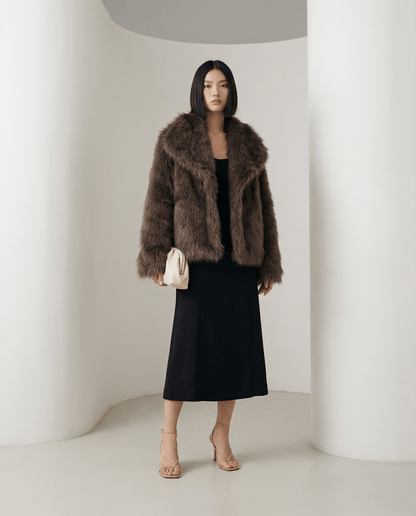 Plush Faux-Fur Jacket – Soft Cropped Coat in 10 Colors – view 4