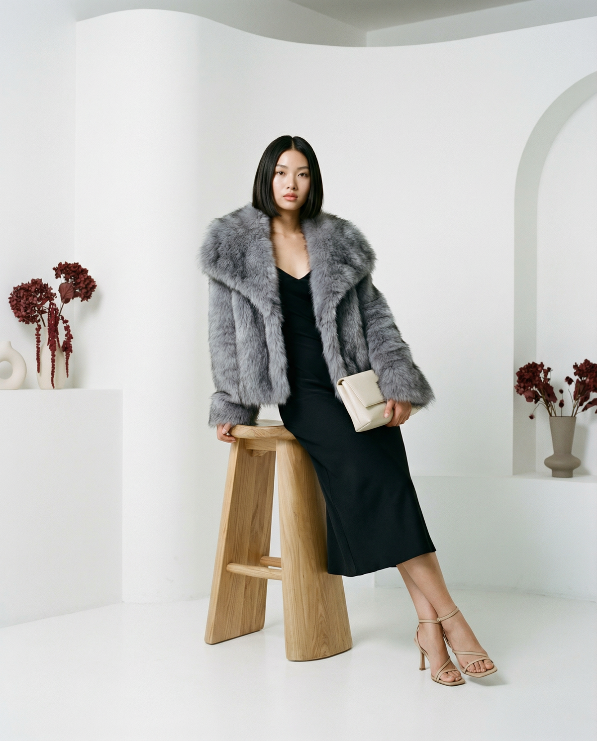 Plush Faux-Fur Jacket – Soft Cropped Coat in 10 Colors – view 7