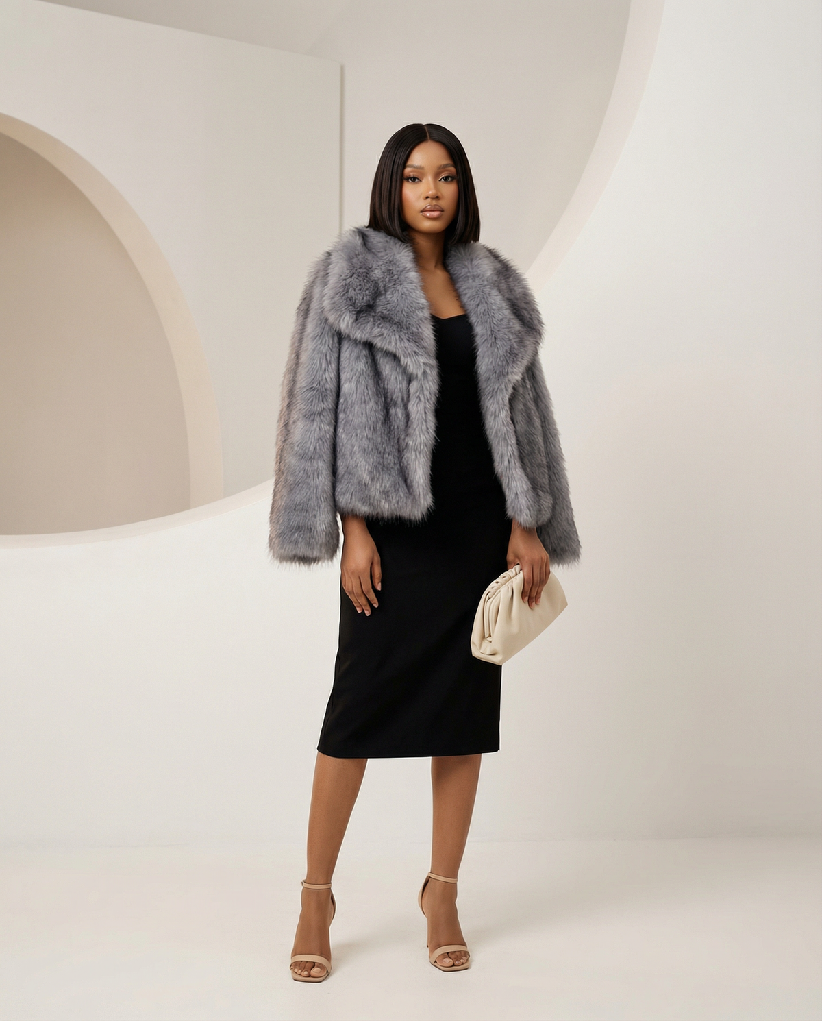 Plush Faux-Fur Jacket – Soft Cropped Coat in 10 Colors – view 8