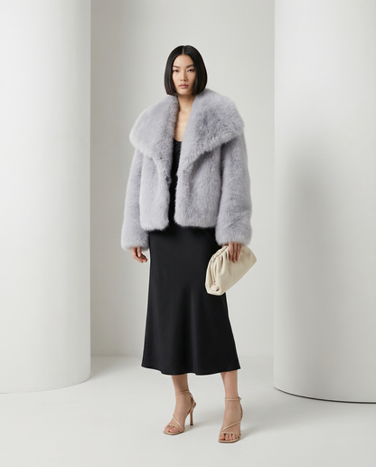 Plush Faux-Fur Jacket – Soft Cropped Coat in 10 Colors – view 22