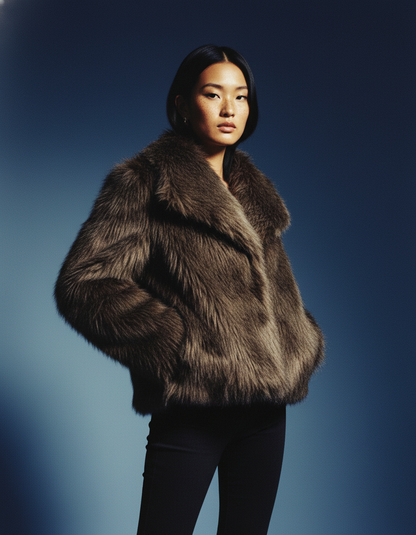 Plush Faux-Fur Jacket – Soft Cropped Coat in 10 Colors – view 29