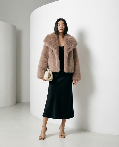 Plush Faux-Fur Jacket – Soft Cropped Coat in 10 Colors – view 17