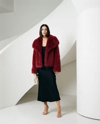 Plush Faux-Fur Jacket – Soft Cropped Coat in 10 Colors – view 10