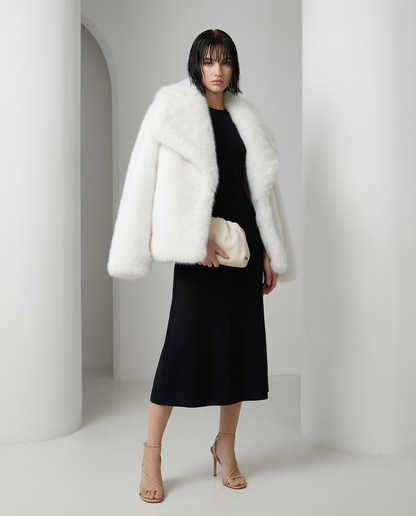 Plush Faux-Fur Jacket – Soft Cropped Coat in 10 Colors – view 11