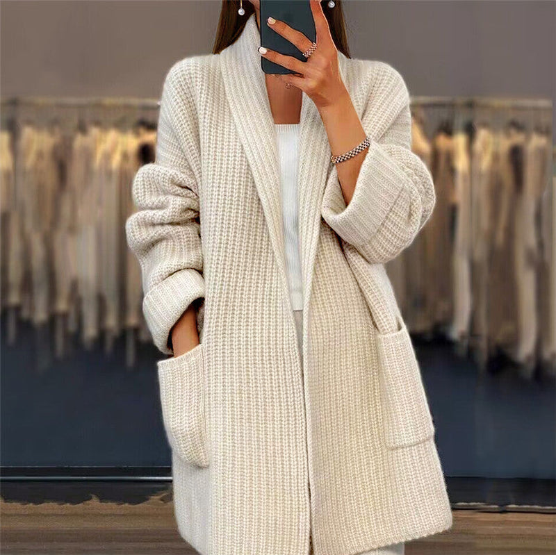 Elena - Open-Front Knit Cardigan