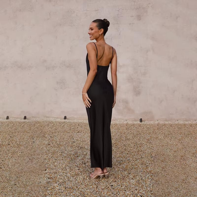 Claire | Women's Elegant Maxi Wedding Guest Dress with Cowl Neckline