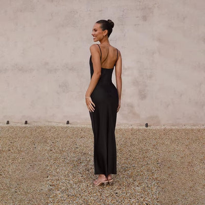 Claire | Women's Elegant Maxi Wedding Guest Dress with Cowl Neckline