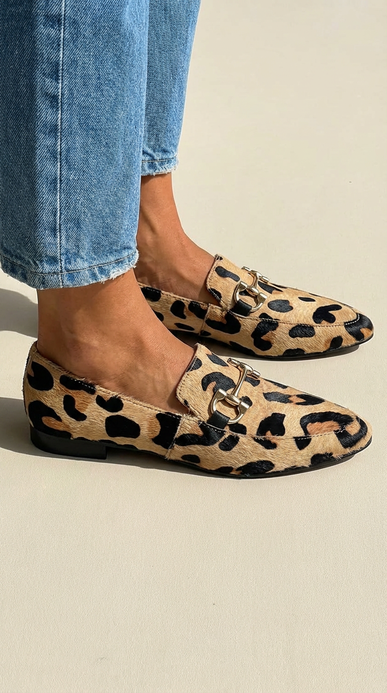 Abigail - Luxe Leopard Print Flats
