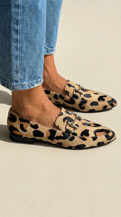 Abigail - Luxe Leopard Print Flats