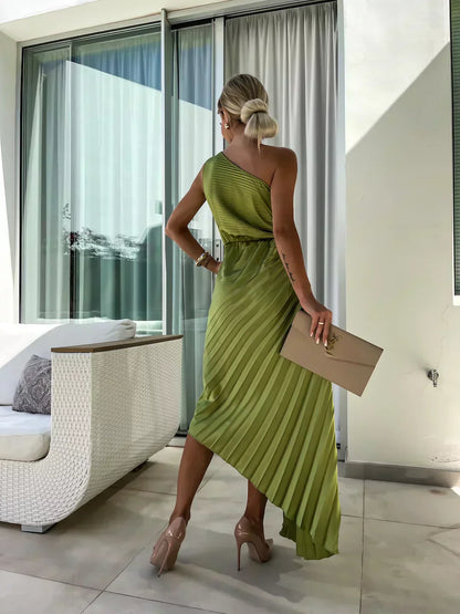 Ella | Women's Stylish Midi Wedding Guest Dress with Rosette